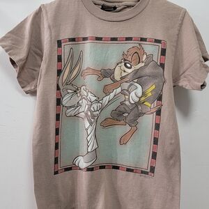 Vintage Bugs Taz Looney Tunes Karate Tee Youth Large